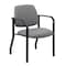 Boss Office Products Patient Guest Arm Chair, Black Steel Frame, Gray Antimicrobial Vinyl, 300 lb Capacity B9591AM-GY - alternate 1